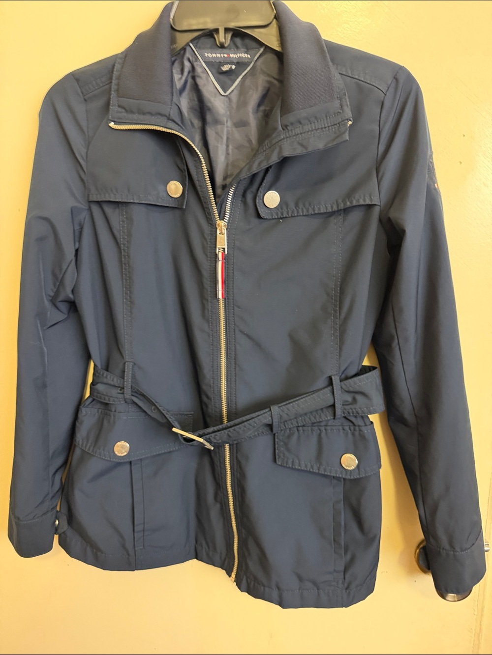 Tommy Hilfiger Navy Belted Utility Jacket